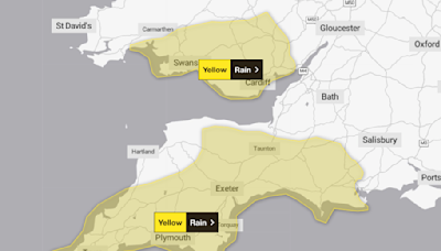 Maps show where heavy rain set to hit UK after storms and hottest day of year