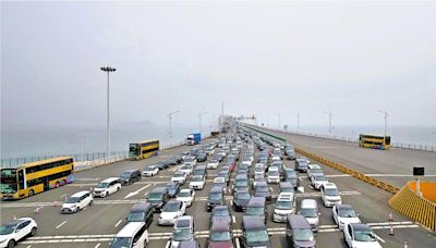 ﻿港珠澳橋出入境車輛破1000萬輛次