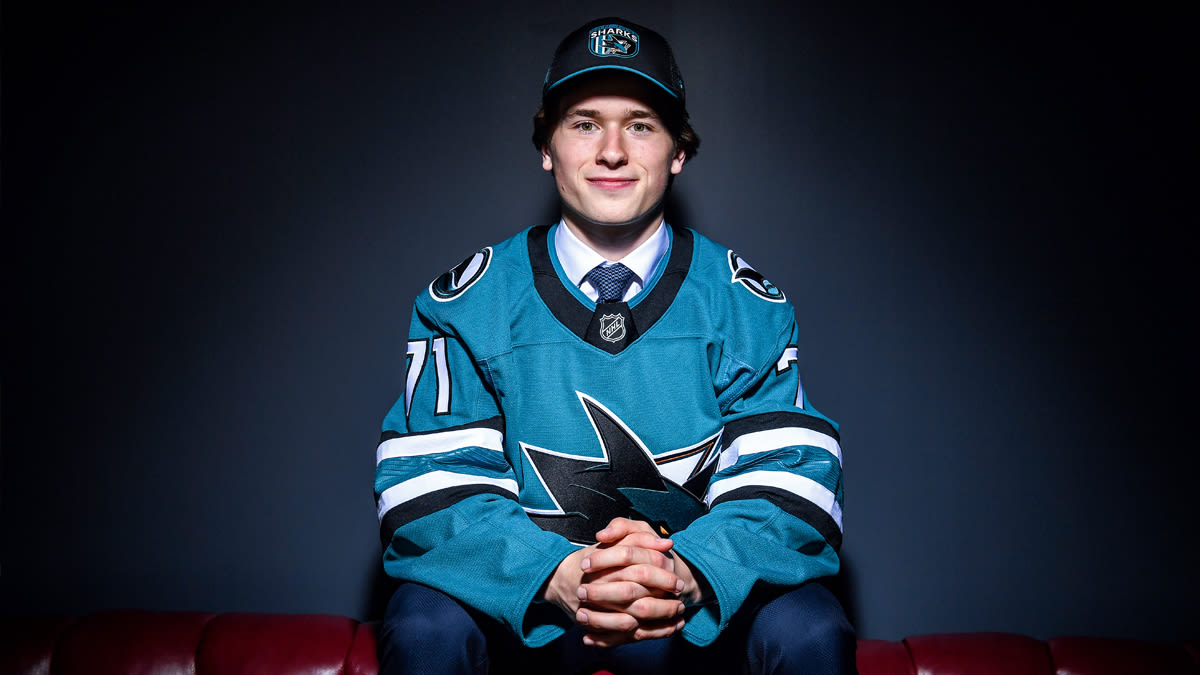 Celebrini skates in Sharks uniform for first time: ‘It was awesome'