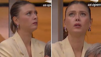 Maria Sharapova looks on verge of tears in strange US Open footage