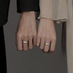 情侶對戒一對情侶款銀戒指女原創小眾設計刻字紀念好物禮物送男友-華隆興盛