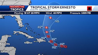 Puerto Rico cancels classes, activates National Guard as Tropical Storm Ernesto approaches