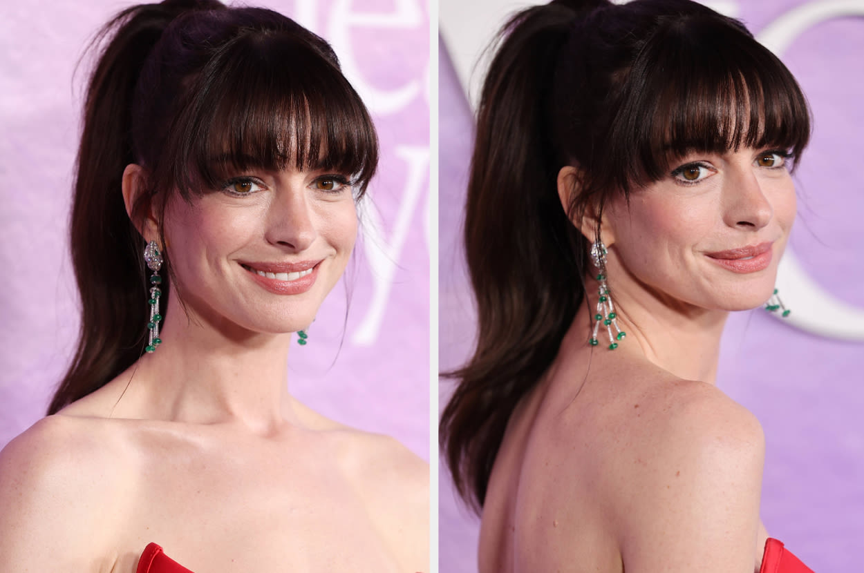 Anne Hathaway Wore A Modern Twist On A Classic Romantic Red Dress To "The Idea Of You" Premiere