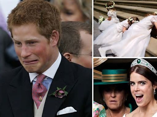 Candid royal wedding photos! When Princess Charlotte, Prince Harry & more were caught off guard