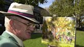 Thousands watched him work at Keeneland. Now you could own one of his paintings.