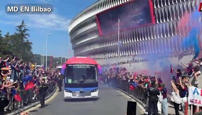 Así ha sido la llegada del Barça a San Mamés