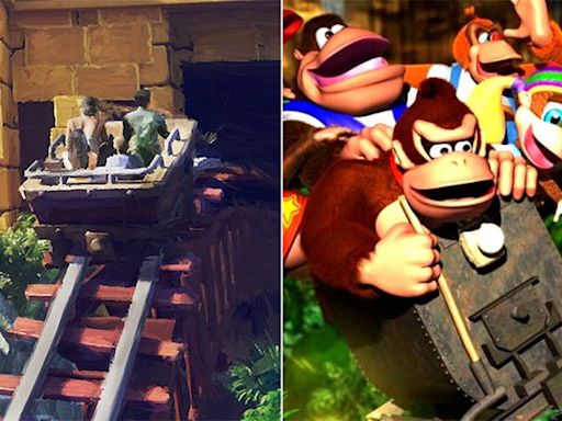 Nintendo's jaw-dropping “Donkey Kong ”roller“ ”coaster 'jumps' track like mine carts