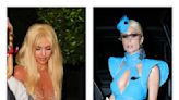 Paris Hilton and Jessica Alba Show Support for Britney Spears, Arriving at the Same Halloween Party in Two Different Looks from Spears' "Toxic...