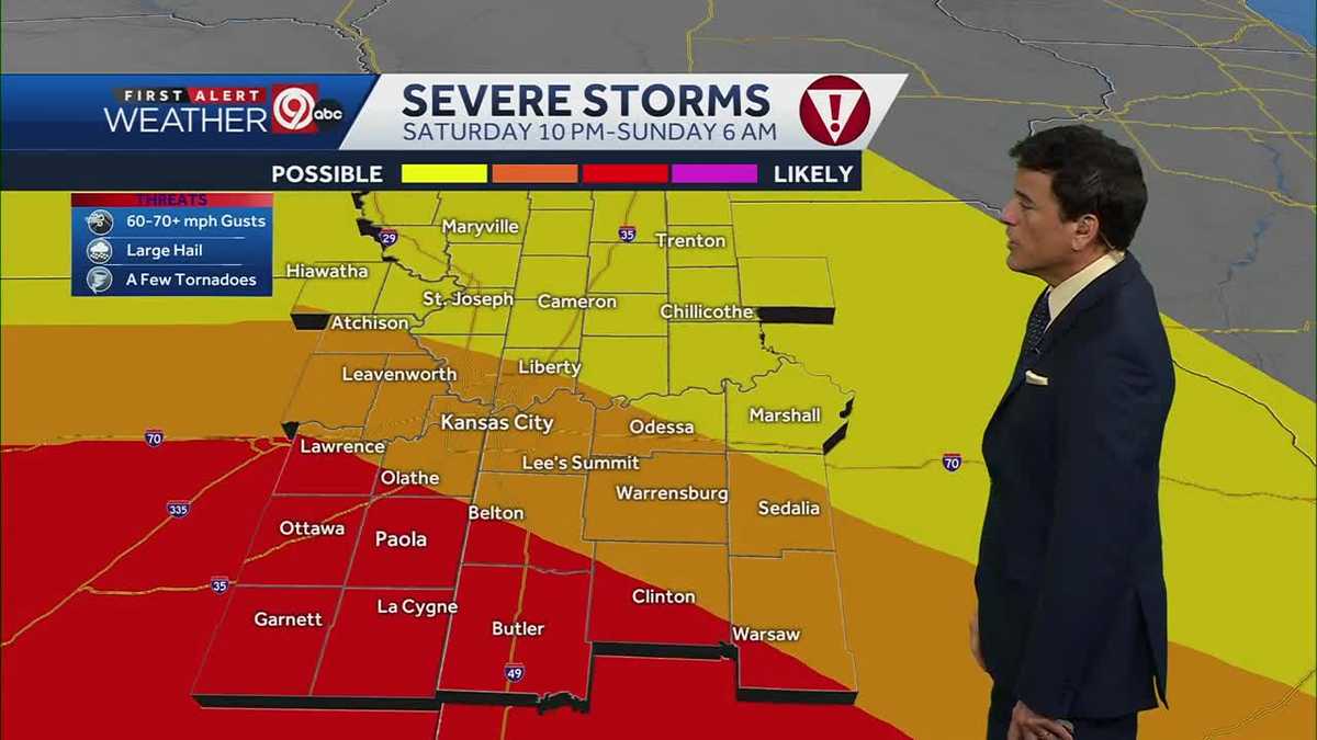 All types of severe weather possible with storms rolling through overnight