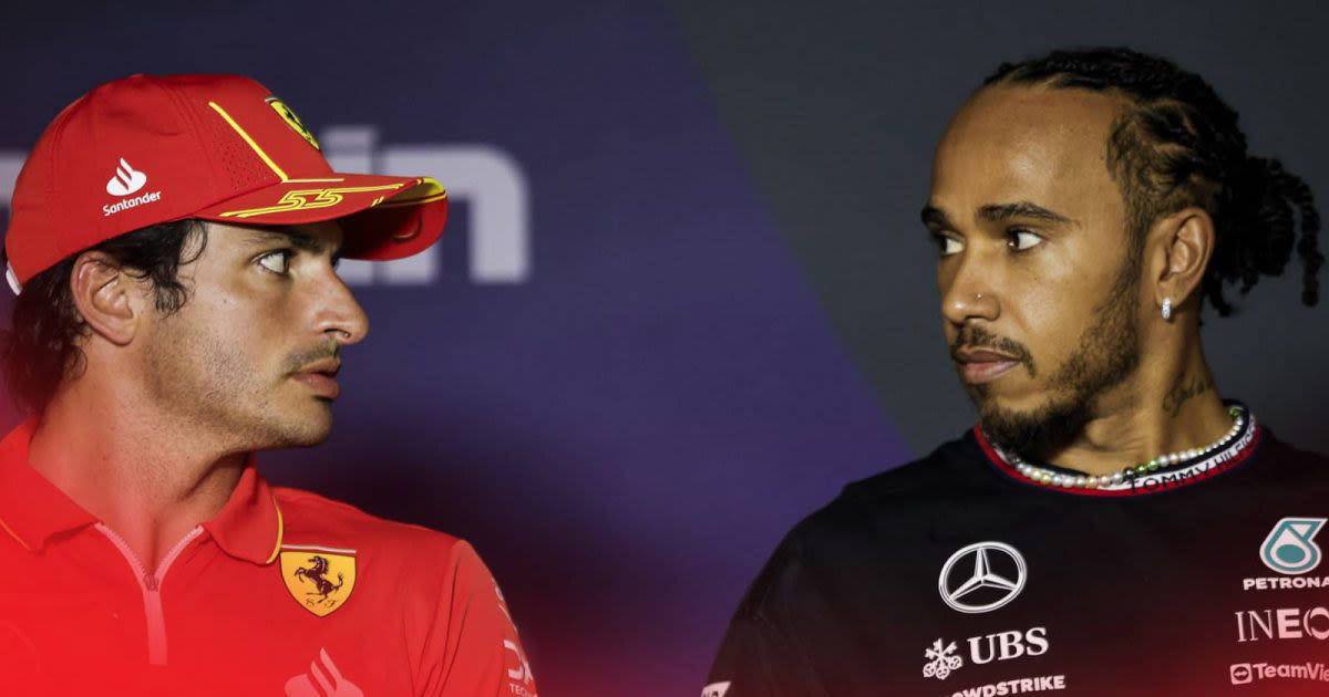 Carlos Sainz makes Lewis Hamilton admission after taking his Ferrari seat