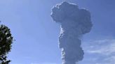 Indonesia's Mount Ibu erupts, spewing thick ash and dark clouds into the sky