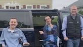 Matt Brown and Thomas Smith donate handicap equipped van to Braintree man with cerebral palsy