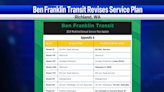 Ben Franklin Transit proposes modified Annual Service Plan