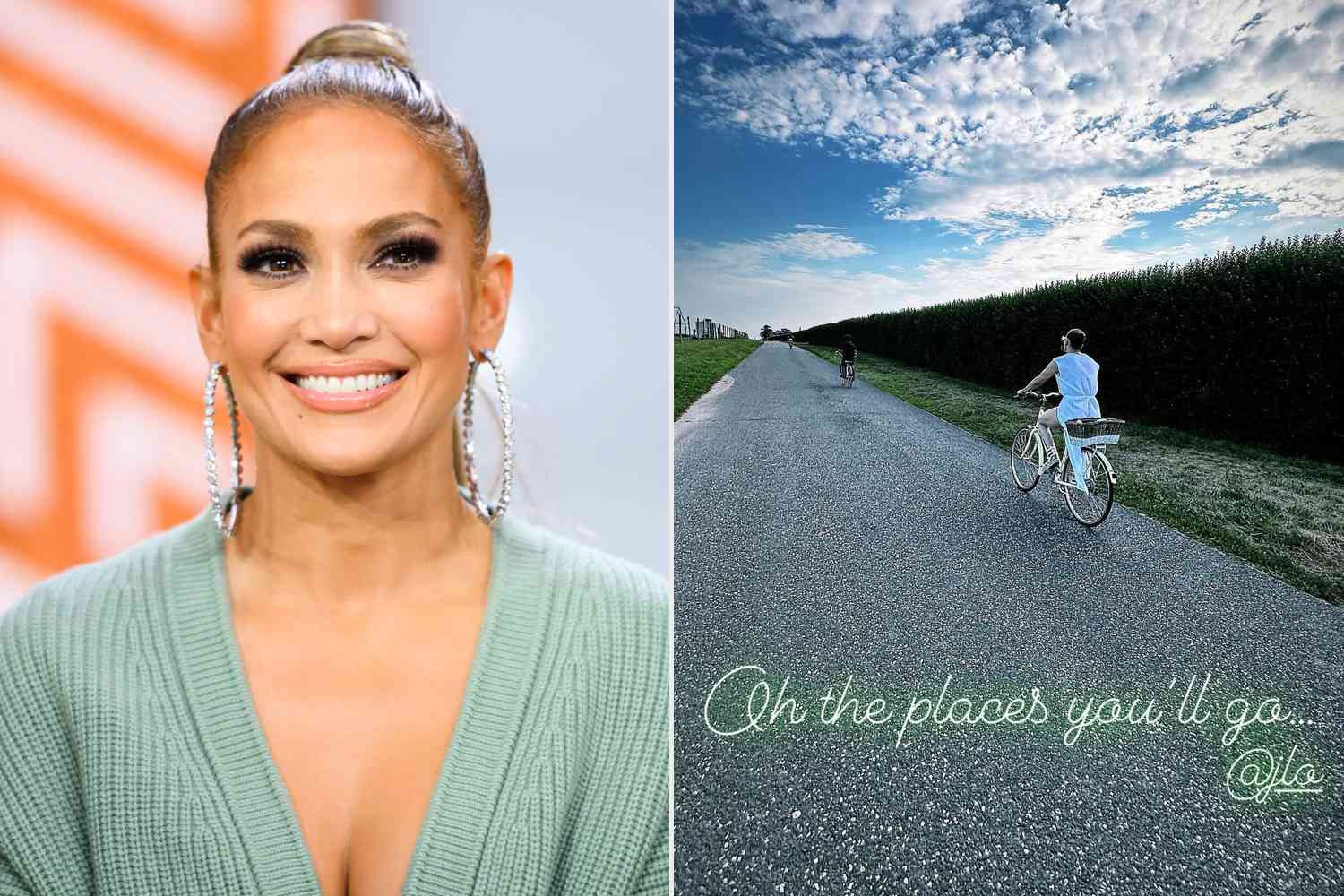 Jennifer Lopez Shares Sunny Photo Bike Riding in the Hamptons: 'Oh the Places You'll Go'