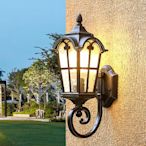 美式戶外走廊過道燈防水別墅太陽能壁燈花園室外庭院陽台歐式壁燈