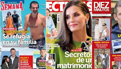 Rodolfo Sancho, la reina Letizia e Iñaki Urdangarin, protagonistas de las portadas del corazón