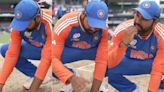 Rohit Sharmas Unique Celebration: Eating Grass From Barbados Pitch After T20 World Cup Victory Goes Viral- WATCH