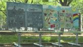 NYC students paint park benches with uplifting messages