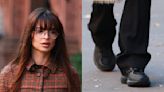 Emily Ratajkowski Laces Up Chunky Black Athletic Sneakers in New York