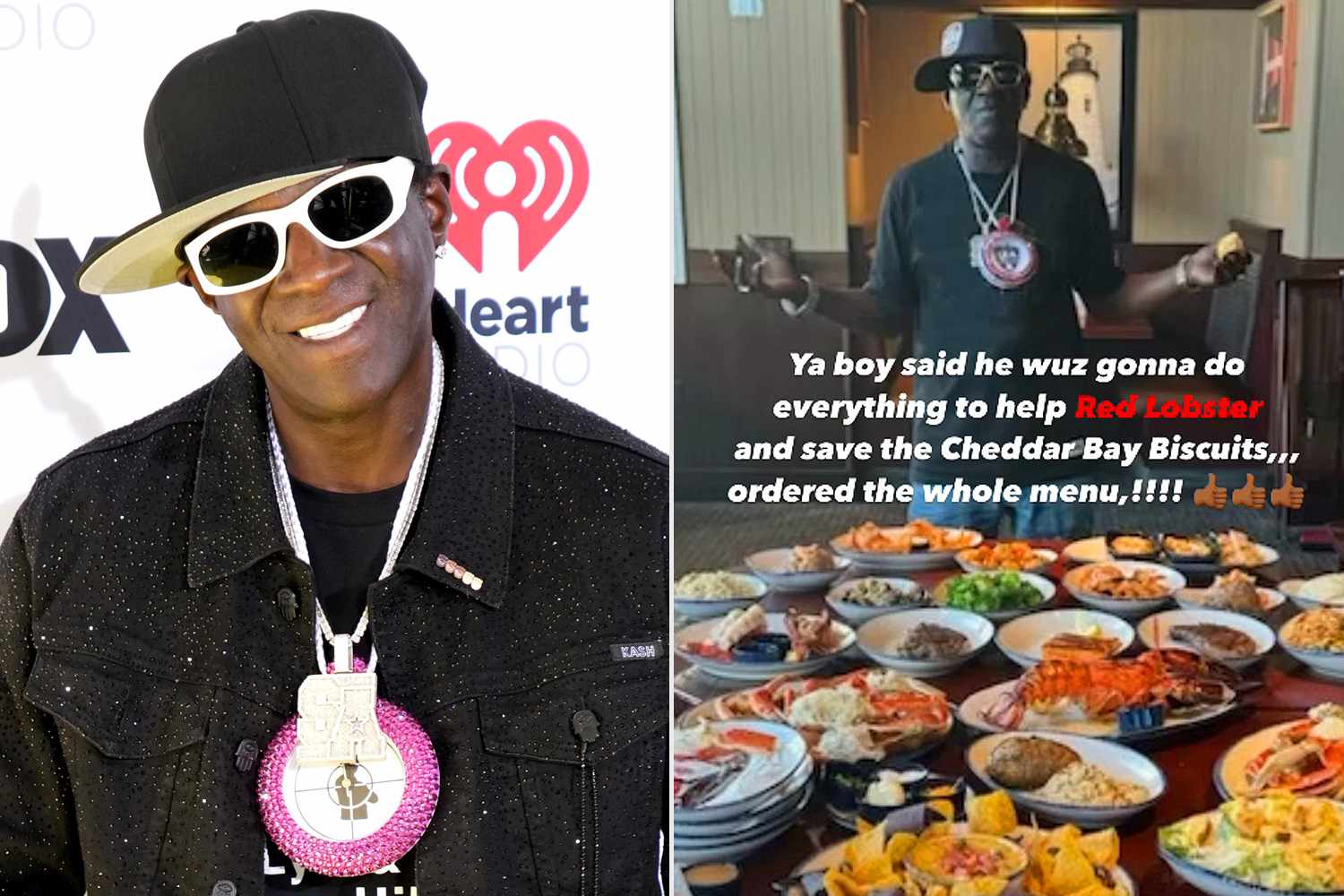 Flavor Flav Ordered the Full Red Lobster Menu in an Attempt to 'Save the Cheddar Bay Biscuits' Following Bankruptcy