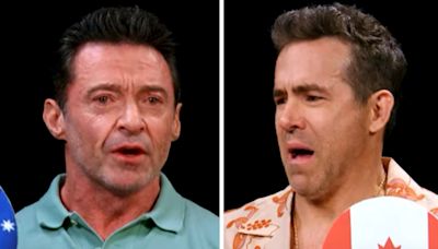 Ryan Reynolds & Hugh Jackman Are on Fire, Joking Through Spicy Wings Pain in Hilarious Hot Ones