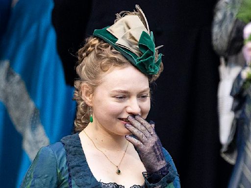 Mia Threapleton films season two of The Buccaneers in Edinburgh