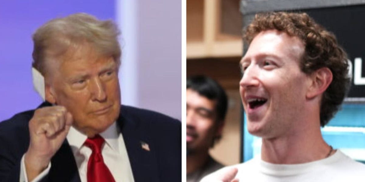 Mark Zuckerberg calls Donald Trump a 'badass' after the former president threatened him with prison