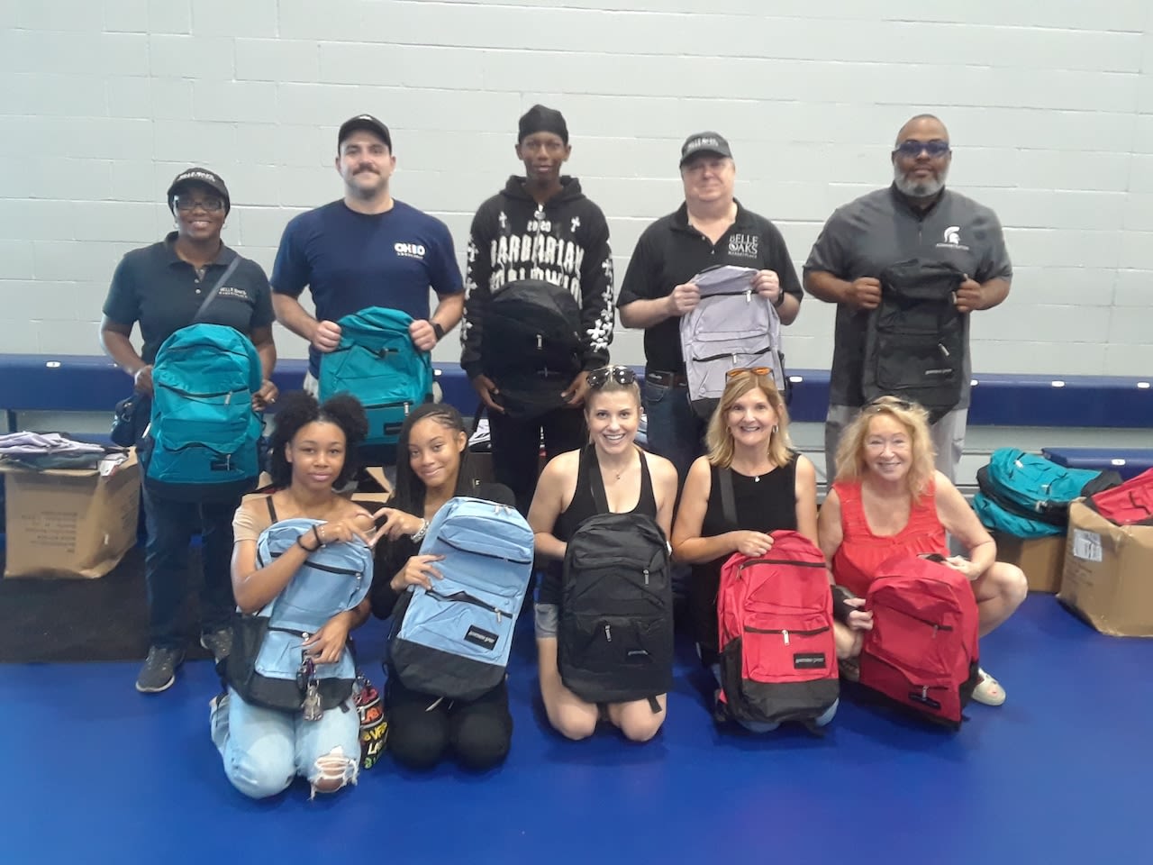 Belle Oaks developer donates 400 backpacks to Richmond Heights School students; gives update on construction