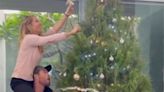 Chris Hemsworth Attempts to Decorate Christmas Tree with Wife Elsa Pataky on His Shoulders: 'My Spine!'