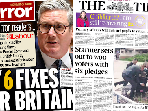 Newspaper review: Starmer's six pledges and Slovak PM shot