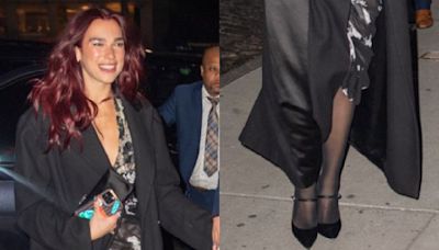 Dua Lipa Steps Out in Style in Mary Jane Pumps With Callum Turner