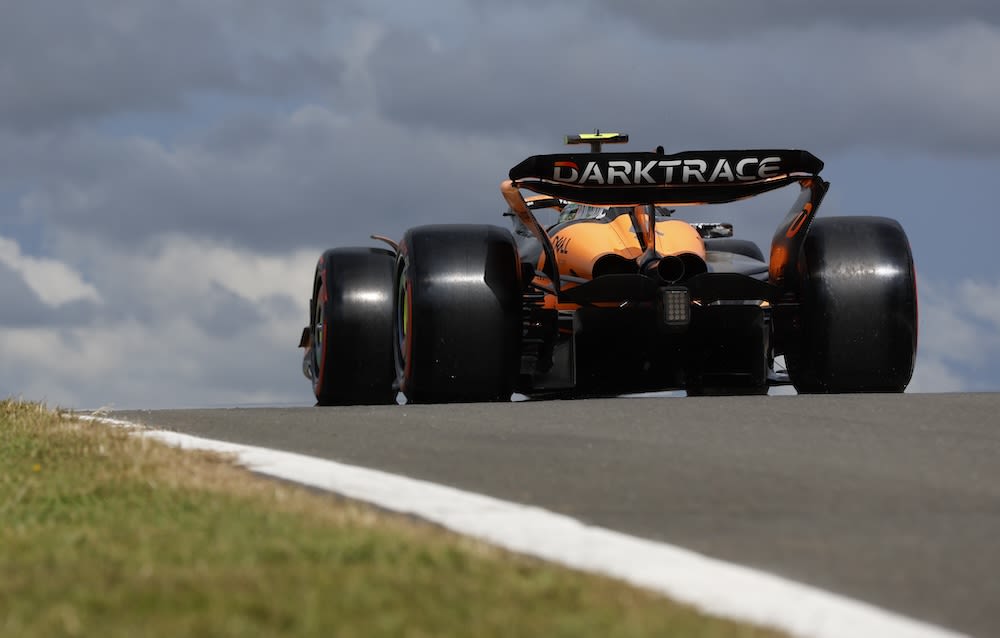 Norris, McLaren sweep weather-affected Friday British GP practice