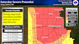 Severe storms, tornadoes possible Saturday
