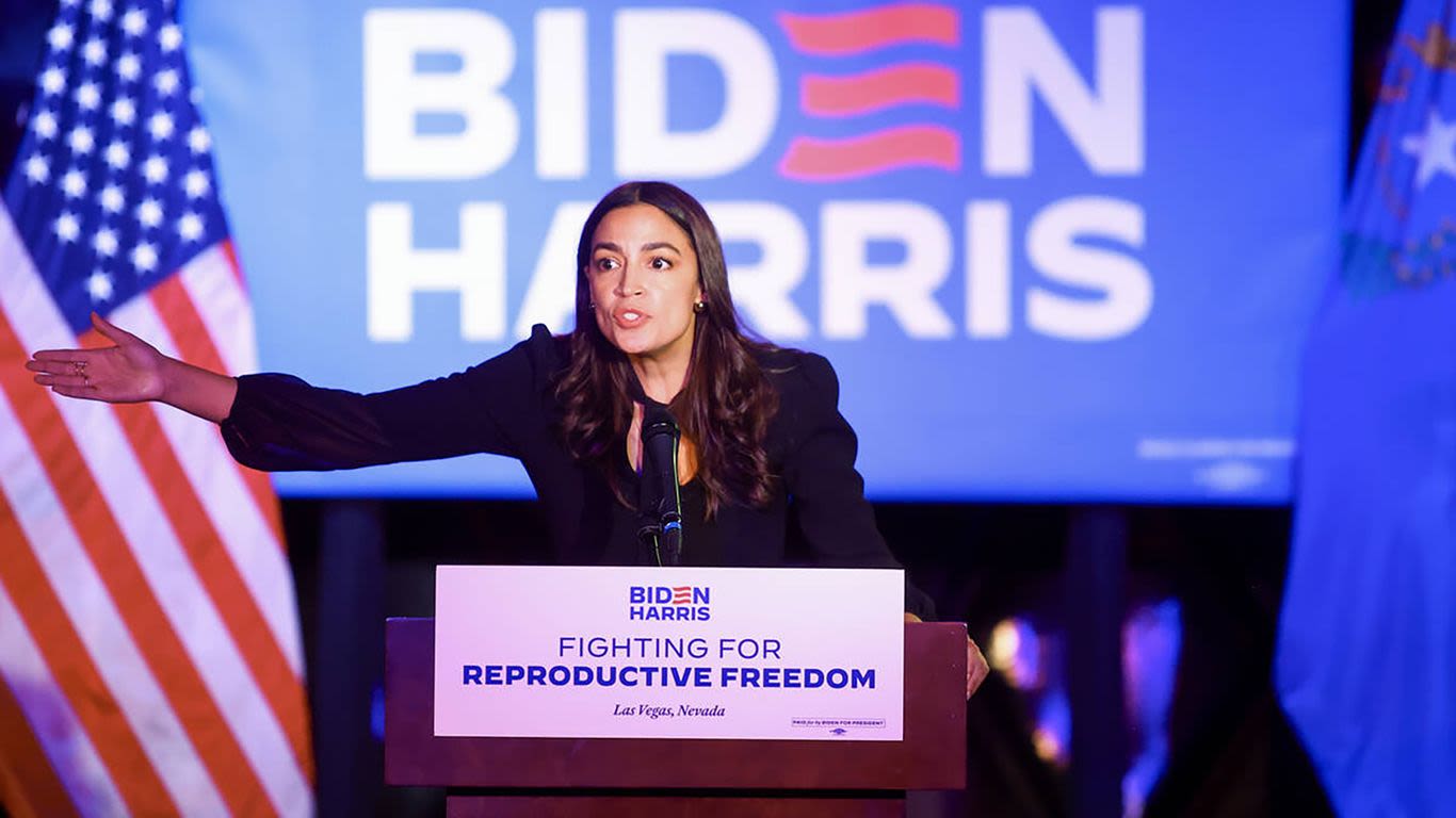 AOC holds first 2024 rally for Biden in Las Vegas as progressives revolt over Gaza