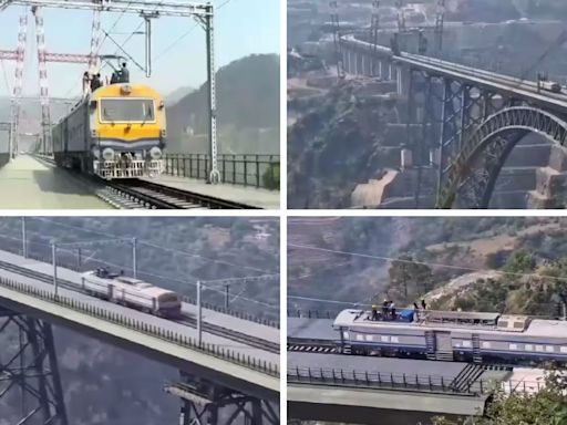 Chenab Rail Bridge: Indian Railways conducts trial run of Sangaldan-Reasi link, train passes via world’s highest steel arch rail bridge – Watch