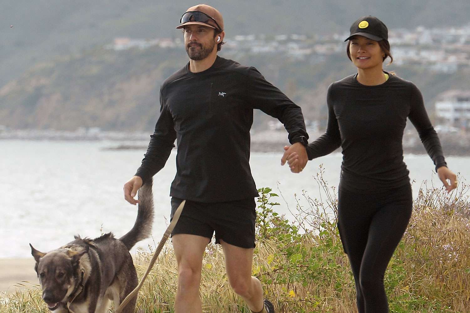 Milo Ventimiglia and Wife Jarah Mariano Hold Hands as They Enjoy PDA and Puppy-Filled Beachside Jog