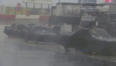 Flooding turns North Carolina speedway into a swimming pool for NASCAR crews