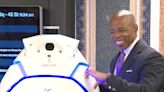 People are poking fun at NYC Mayor Eric Adams for trying to make a heart sign with the city's new armless patrol robot