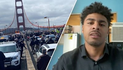 Driver stuck on Golden Gate Bridge during anti-Israel protest says he lost wages needed for brother's funeral