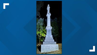 Confederate monument that once stood in Winston-Salem now on display in Valor Memorial Park