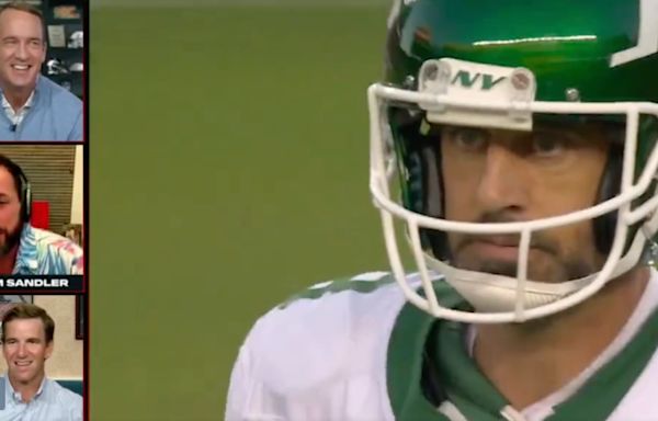 Aaron Rodgers Interception Led to Perfect Adam Sandler Joke During ManningCast