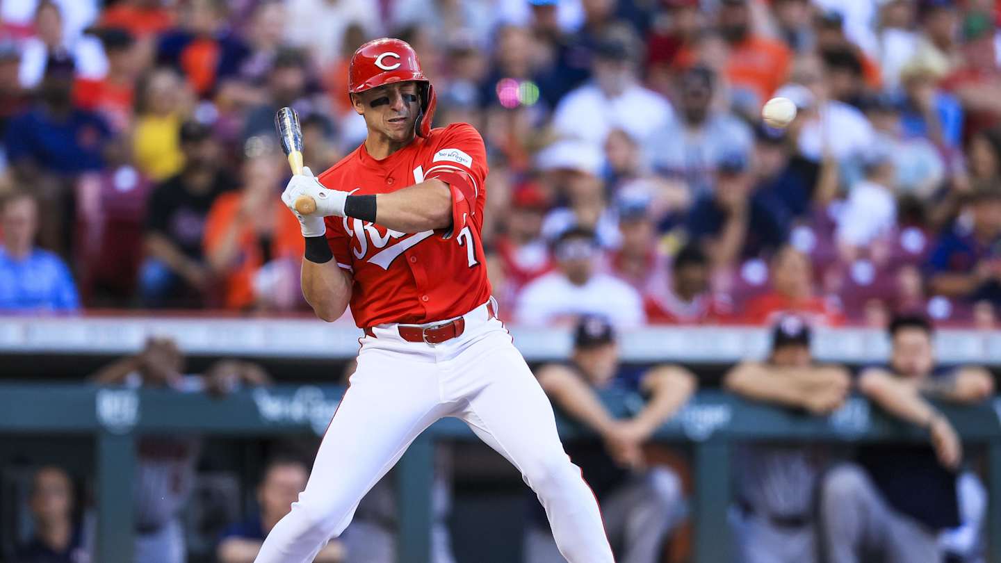 Watch: Spencer Steer Strikes Out in Bizarre Way During Reds' Win Over Astros