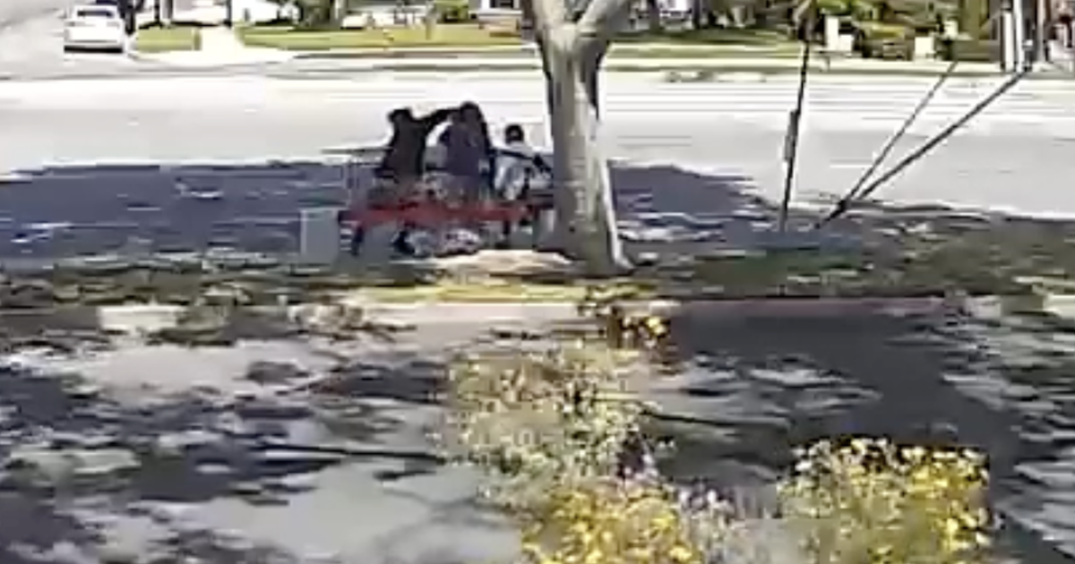 Bus stop robbery caught on camera in Long Beach