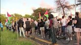 Pro-Palestinian protest shuts down eastbound I-64 near Forest Park Friday evening