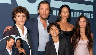 Matthew McConaughey, wife Camila Alves make rare red carpet appearance with their 3 children