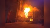 No one hurt after large flames tear through abandoned school building in East Spencer