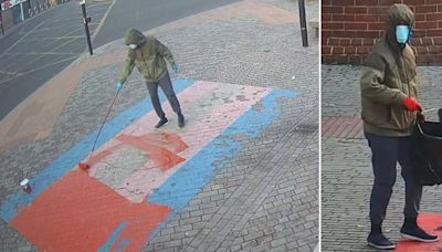 Painted Pride flags defaced by vandal for third time in less than a month