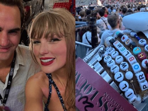 Ex-tenista Roger Federer comparece a show de Taylor Swift e tieta a cantora: "Na minha era Swiftie"