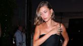 Hailey Bieber Paired Her Sleek Cocktail Dress With an Unexpected Accessory