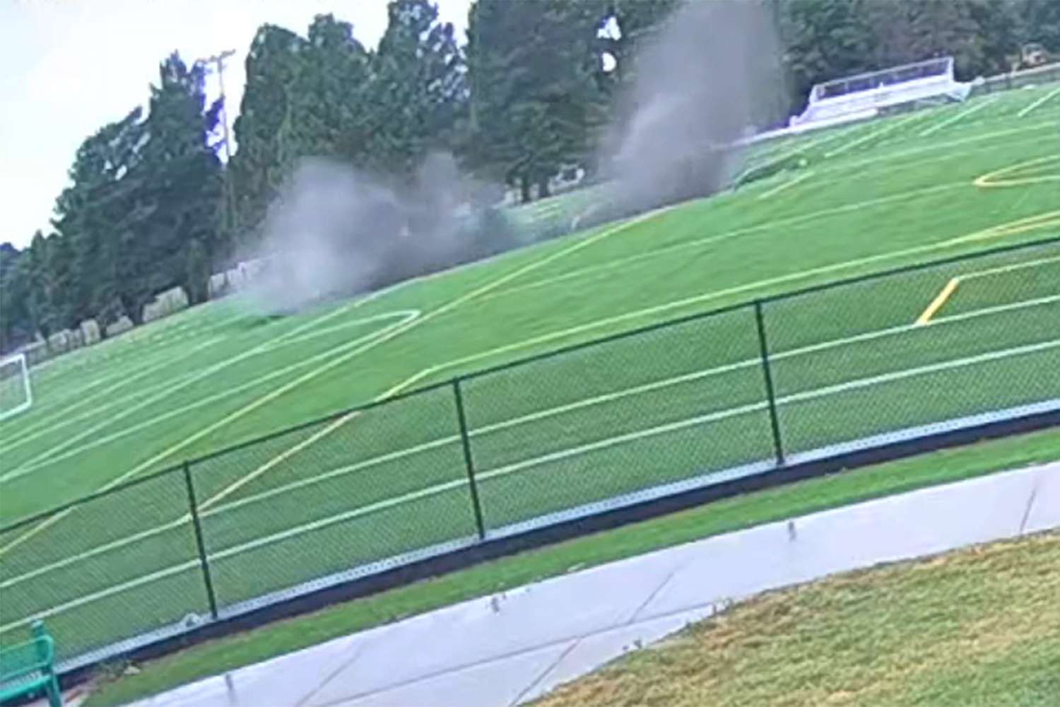 Video Shows Sinkhole Swallowing Part of Illinois Sports Field: ‘Like Something Out of a Movie'